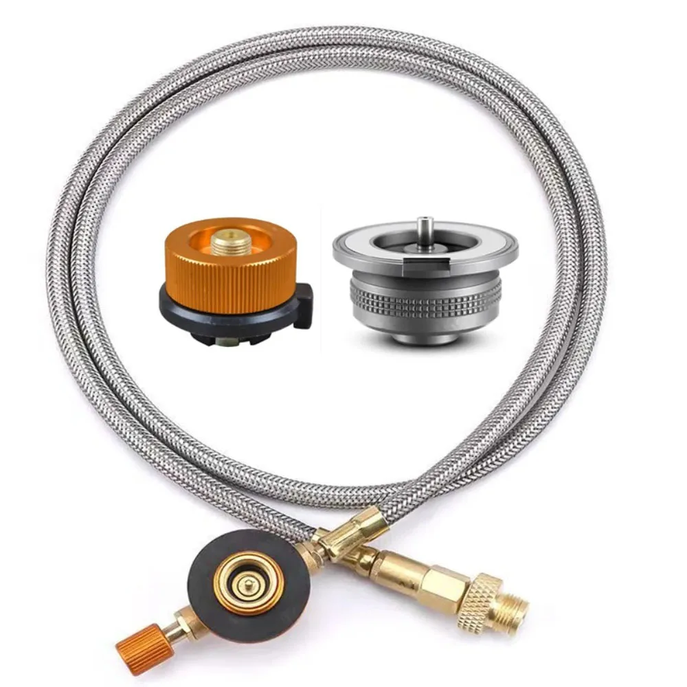 Outdoor Camping Herd Butan Gas Adapter Split Herd Konverter Anschluss Schlauch für Kochen Picknick Zubehör Ausrüstung Image