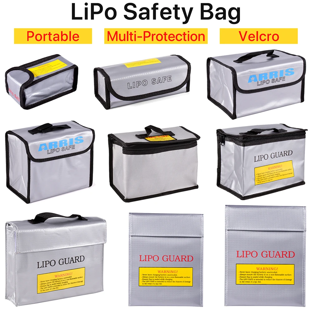 Lipo Guard Batterie-Safe-Tasche, feuerfest, für RC-Car-Drohnenbatterien, Aufbewahrung, Aufladen, große explosionsgeschützte Taschen, tragbare Tasche Image