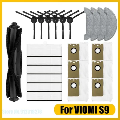 Hauptseitenbürste Hepa-Filter Staubbeutel Mopp Tuch Lappen Ersatzteile Ersatz für Xiaomi Viomi S9 Image