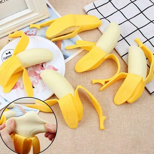 Dekompression Banane Spielzeug elastische Banane weiche Kawaii Banane Neuheit Dekompression
