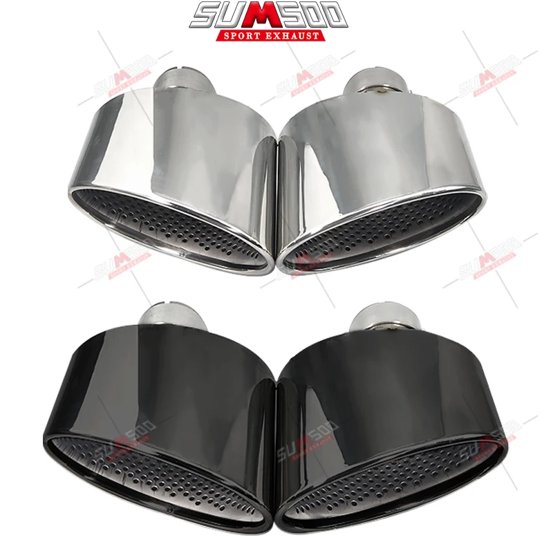 1 paio punta di scarico auto per Audi A4 A5 A6 A7 fino a RS4 RS5 RS6 RS7 terminale di scarico terminale di scarico in acciaio inossidabile 304
