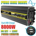 8000w reiner Sinus-Wechsel richter Spannungs wandler intelligente Digital anzeige Auto Home