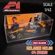 Bburago 1:43 f1 mclaren mcl60 Replik Automodell Norris Piastri Signatur Vitrine Formel 1 Miniatur