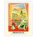 Provence France - SociÃ©tÃ© Nationale des Chemins de fer FranÃ§ais - French National Railways (SNCF) - Vintage Railroad Travel Poster by Tal c.1945 - Fine Art Matte Paper Print (Unframed) 11x14in