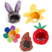 5 Pieces Pet Cute Hat Cat Hat with Rabbit Ears Banana Sunflower Fruit Pineapple Cap Party Costume Accessories Headwear for Cat Kitten Puppy Pet