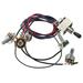 Lp Electric Guitar Pickups Wiring Harness Kit 2T2V 500K Pots 3 Way Switch With Jack For Dual Humbucker Gibson Les Pual Style Guitar Replacements Black Cap