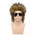 Alaparte Wig Men s Short Curly Hair Dyed Rose Mesh RockWig Set Synthetic Curly Wig