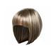 Human Hair Wig Full Short Wig Straight Hair Party Synthetic Wig Natural Gold Girl Fashion wig Headband Wigs