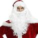 NRUDPQV wigs human hair SantaClaus Costume Accessory 2 Pieces Christmas Set with Long White Santa Beard and Wig for Men and Women Dress up Props lace front wigs Red