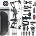 JUNXING Archery M126 Compound Bow Set Draw Weight 0-70 LBS Draw Length 18 -30 Hunting Compound Bow with All Accessories for Archery Hunting Target Shooting Practice LRT/RTH
