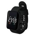 Leadrop Casual Digital Sport Watches LED Digital Display Large Square Dial Ergonomic Design Silicone Wristband Watch