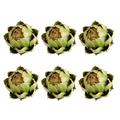 Winyuyby Green Artificial Artichokes Fruits - Fruits and Realistic Vegetables for Kitchen Bowl and Vase Filler 6Pcs
