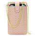 Women Small Crossbody Bag Cell Phone Purse Wallet Chain Strap Lanyard Case Woven Satchel Card Coin Zip Pocket(Pink)