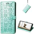 for Blackview A95 Wallet Case Cat Dog Cartoon Cute Style with ID Card Holder PU Leather Flip Phone Cover Case for Blackview A95 Green