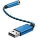 SPACESEA USB to 3.5mm Headphone Jack Audio Adapter External Stereo Sound Card for PC Laptop for for Etc (0.6 Feet Blue)