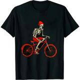 MAXPRESS Bike Funny Skeleton On Bicycle Biker Mountain Bike T-Shirt
