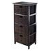 Ergode Omaha Storage Rack 4 Storage Baskets Black