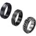 3Pcs Stainless Steel Fidget Spinner Ring for Women Men Wedding Band Rings Set Anxiety Stress Relieving