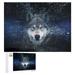 Wolf wallpaper with decay effect Jigsaw Puzzles 500 Pieces for Adults Large Format Jigsaw Puzzle for Kids 6+ Teens Adults & Families. Great Gift Kids Parents Grandparents