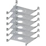 TORCHSTAR 6Pack New Construction Mounting Plate 3/4/6 Inch LED Recessed Lighting Kits Compatibility Upgrade Extendable Hanger Bars Shallow Recessed Light Housing