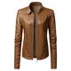 Dtydtpe Clearance Sales Jackets for Women Womens Long Sleeve Leather Jacket Motorcycle Leather Jacket Pu Leather Jacket Fashion Womens Jacket Coat Leather Jacket Women Brown