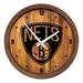 Brooklyn Nets 20.25" Faux Barrel Top Clock