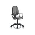 Lunar 2 Lever High Back Vinyl Operator Office Chair (Fixed Arms), Express Delivery