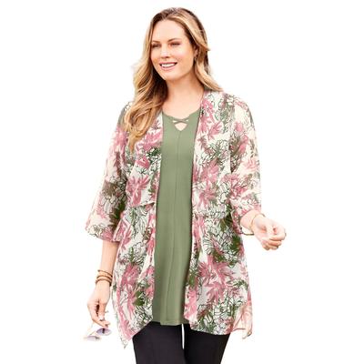 Women's Seasonless Cascade Kimono by Catherines in...