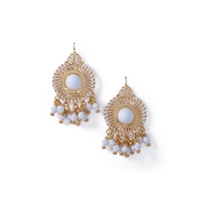 Women's Beaded Drop Earrings by Accessories For All in Gold