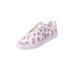 Women's The Bungee Slip On Sneaker by Comfortview in White Floral (Size 7 1/2 M)