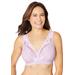 Plus Size Women's Lace Leisure Bralette by Comfort Choice in Lilac (Size M)