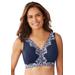 Plus Size Women's Lace Leisure Bralette by Comfort Choice in Navy (Size L)