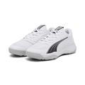 Handballschuh PUMA "Accelerate Handballschuhe Jugendliche" Gr. 37.5, schwarz-weiß (white black concrete gray) Kinder Schuhe