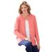Plus Size Women's Perfect Long-Sleeve Cardigan by Woman Within in Sweet Coral (Size M) Sweater