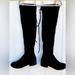 American Eagle Outfitters Shoes | American Eagle, Above The Knee Black Suede Boots With Small Heel.Previously Worn | Color: Black | Size: 8.5