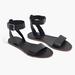Madewell Shoes | Madewell The Boardwalk Ankle-Strap Sandal Black Leather | Color: Black/Silver | Size: 9