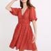 Madewell Dresses | Madewell Sophia Mini Dress In Bandana Flower Xs | Color: Red | Size: Xs