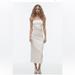 Zara Dresses | Midi Dress | Color: White | Size: S