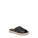 Michael Kors Shoes | Michael Kors Womens Black Jute Linden Platform Slip On Leather Slide Sandals 6 M | Color: Black | Size: 6