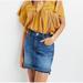 Madewell Skirts | Madewell Skirt Raw Hem Mini Denim Boho Festival Western G7100 Sz 24 Waist | Color: Blue | Size: 24