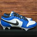 Nike Shoes | Nike Air Jordan 1 Low Td Men's 12 Royal White Black Football Cleats Fj6245-104 | Color: Blue/White | Size: 12