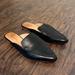 Madewell Shoes | Madewell Leather Black Mule Flats | Color: Black | Size: 8