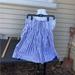 Kate Spade Skirts | Kate Spade Broome Street Striped Blue White Cotton Skirt Size 4 A-Line Pleated | Color: Blue/White | Size: 4