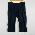 Nike Pants & Jumpsuits | Nike Dri-Fit Black Athletic Cropped Capri Pants Lightweight Womens Large 12 14 | Color: Black | Size: L