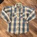 American Eagle Outfitters Shirts | Mens Vintage American Eagle Outfitters Plaid Flannel Button Up Shirt Sz M Blue | Color: Blue | Size: M