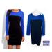 Michael Kors Dresses | Michael Kors 12p Black Cobalt Sheath Dress Long Sleeve High Neck Nwt $140 | Color: Blue | Size: 12p