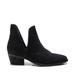 Free People Shoes | Free People Woman’s (Us 7.5) 37.5 Smoke Suede Charm Double-V Ankle Bootie | Color: Black | Size: 7.5