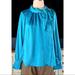 Anthropologie Tops | Anthropologie Carlee Scarf Neck Blouse Nwt New S | Color: Blue | Size: S