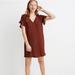 Madewell Dresses | Madewell Ruffle Sleeve Crepe Dress | Color: Red | Size: S