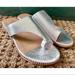 Anthropologie Shoes | Anthropologie Toe Ring Silver Slides Sandals 38 | Color: Silver | Size: 7.5